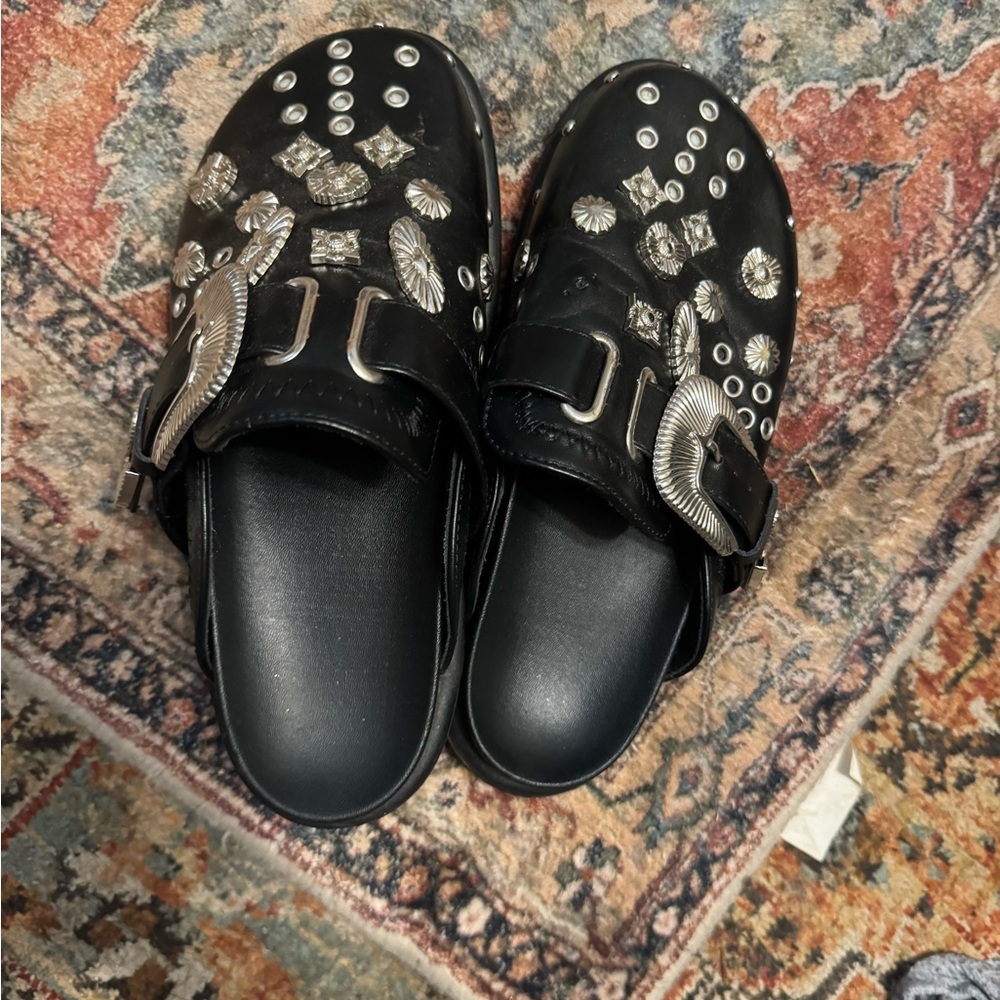Goth studded clogs size 8
